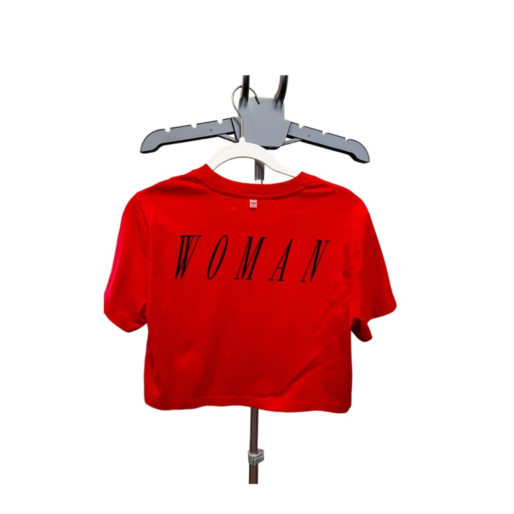 Off-White red crop tee